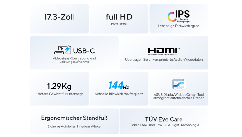 ASUS ZenScreen MB17AHG Mobiler Monitor - IPS, 144 Hz, USB-C_4