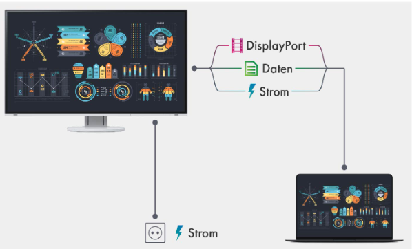 Eizo FlexScan EV2480-WT - LED, IPS-Panel, Höhenverstellung, HDMI_2