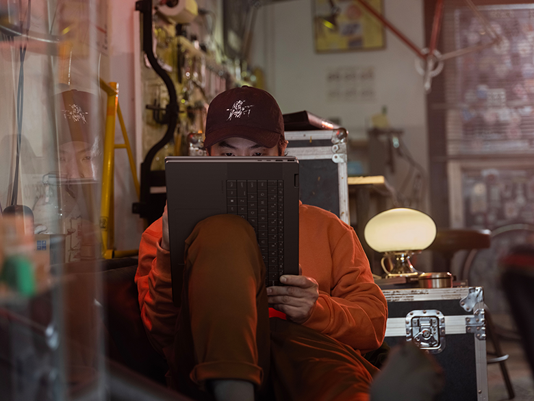 Focused Screen Time In Industrial Space