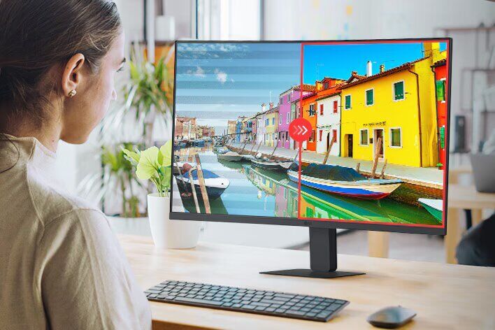 LG 27U421A-B Office Monitor - FHD VA Curved Display, 100HZ_2