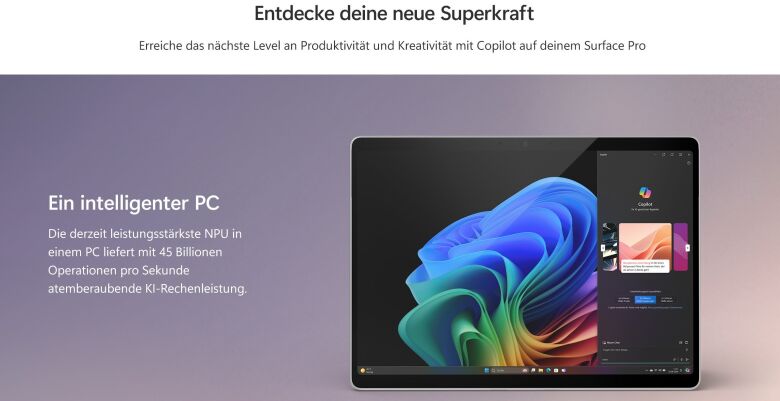Microsoft Surface Pro Copilot+ PC 13 Zoll - 16GB - 1TB - X Elite_3