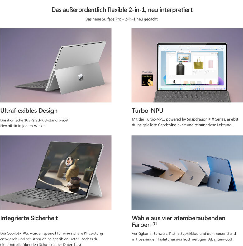 Microsoft Surface Pro Copilot+ PC 13 Zoll - 16GB - 1TB - X Elite_8