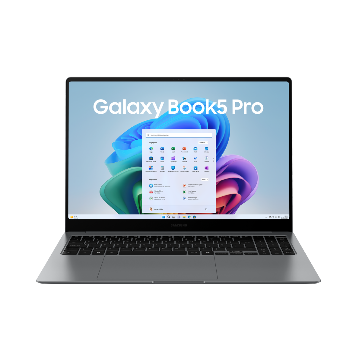 Bild von SAMSUNG Galaxy Book5 Pro WIN11 PRO 16 Zoll Intel Ultra 5 226V 16GB 512GB W11PRO Moonstone Gray