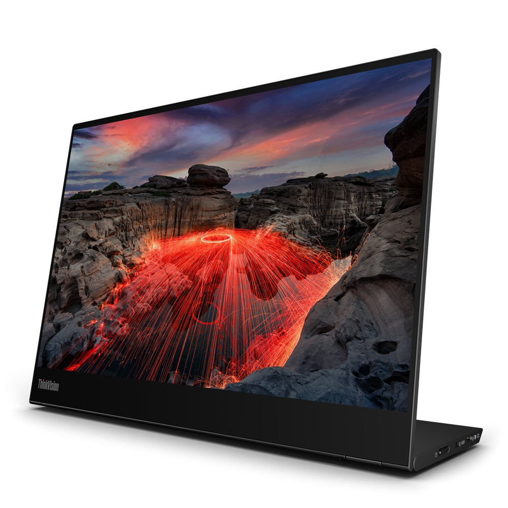 Bild von Lenovo ThinkVision M14T Mobiler Monitor - IPS-Panel, Touchscreen 1xProtect Bag ,Touch Pen, L-Shape Dongle
