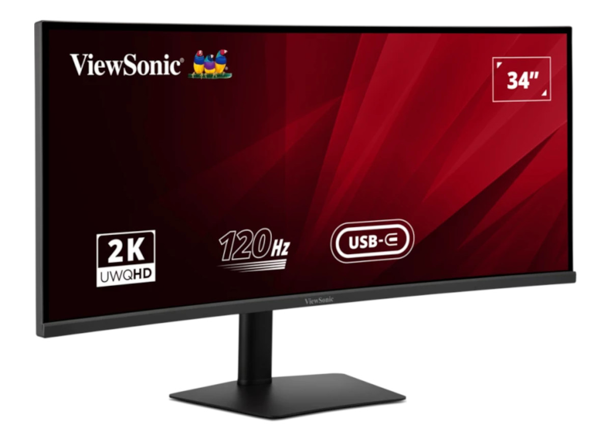 Bild von ViewSonic VA3420C-Office Curved Monitor - UWQHD , 120Hz Höhenverstellung, Power Delivery 96 Watt