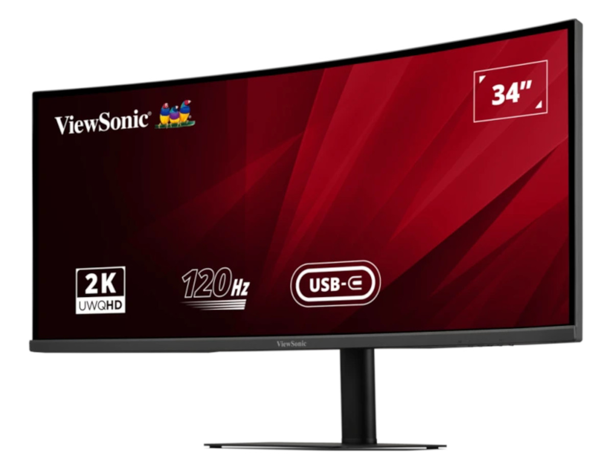 Bild von ViewSonic VA3420C-Office Curved Monitor - UWQHD , 120Hz Höhenverstellung, Power Delivery 96 Watt
