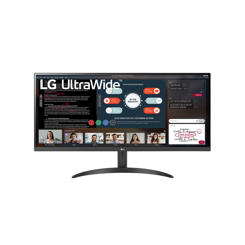 Bild von LG 34WP500-B UltraWide - IPS-Panel, HDR10, AMD FreeSync, 2x HDMI