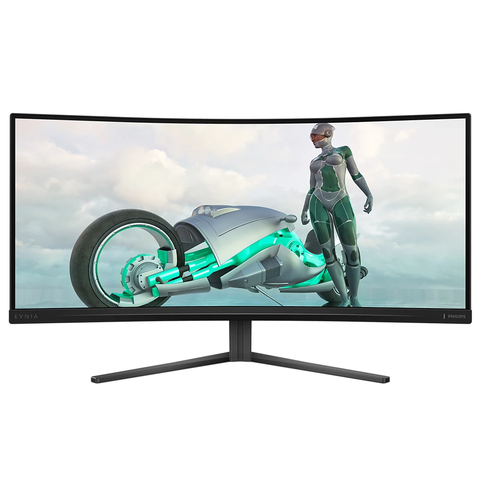 Bild von Philips Evnia 34M2C3500L 32 Zoll WQHD Curved Gaming Monitor, 180 Hz, 0.5 ms, FreeSync Premium, HDR10 (3440x1440, 2x HDMI, DisplayPort) dunkel grau