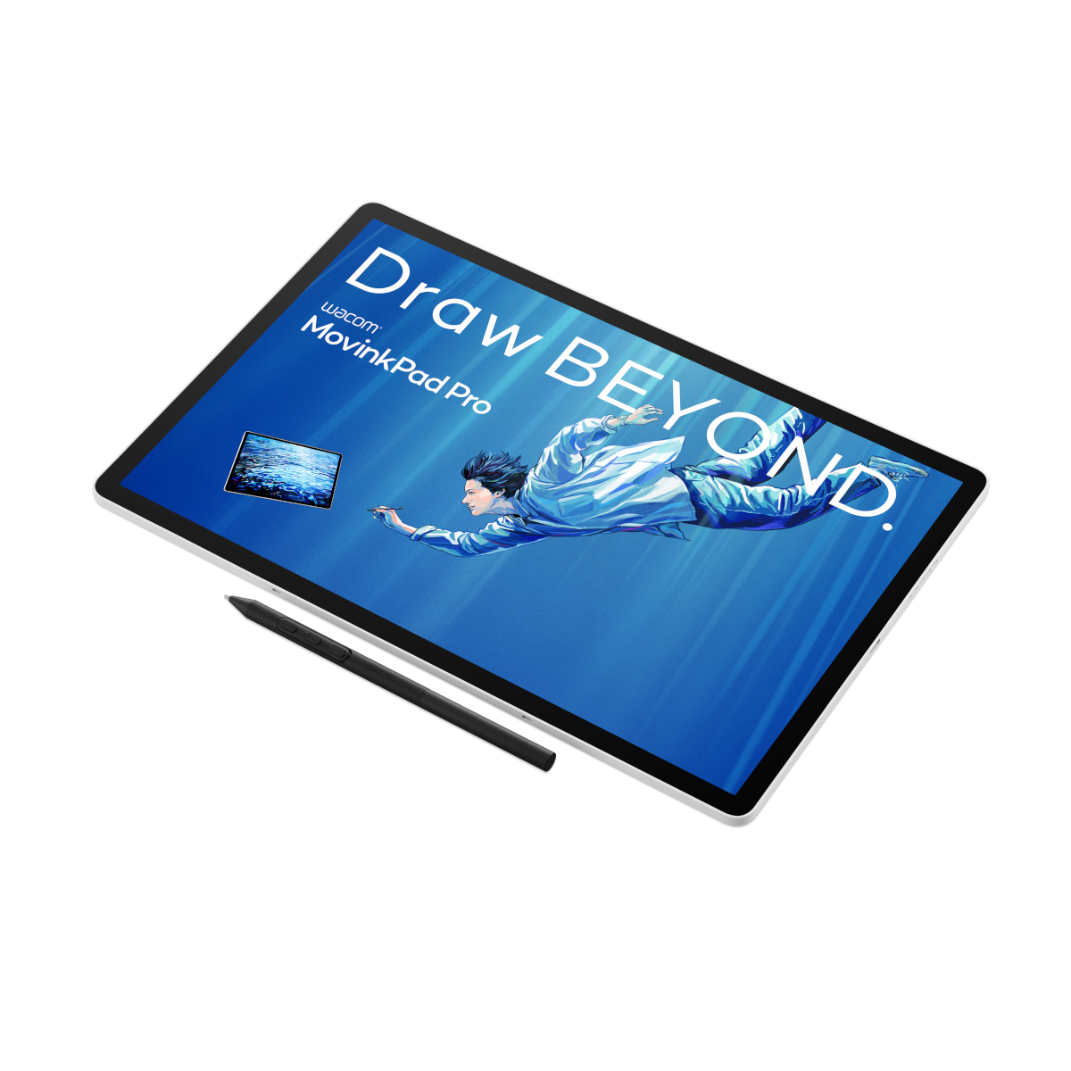 Bild von Wacom MovinkPad Pro 14 Zeichentablet, 14" OLED mit batterielosem Slim Pro Pen 3, 12 GB RAM/256 GB Speicher