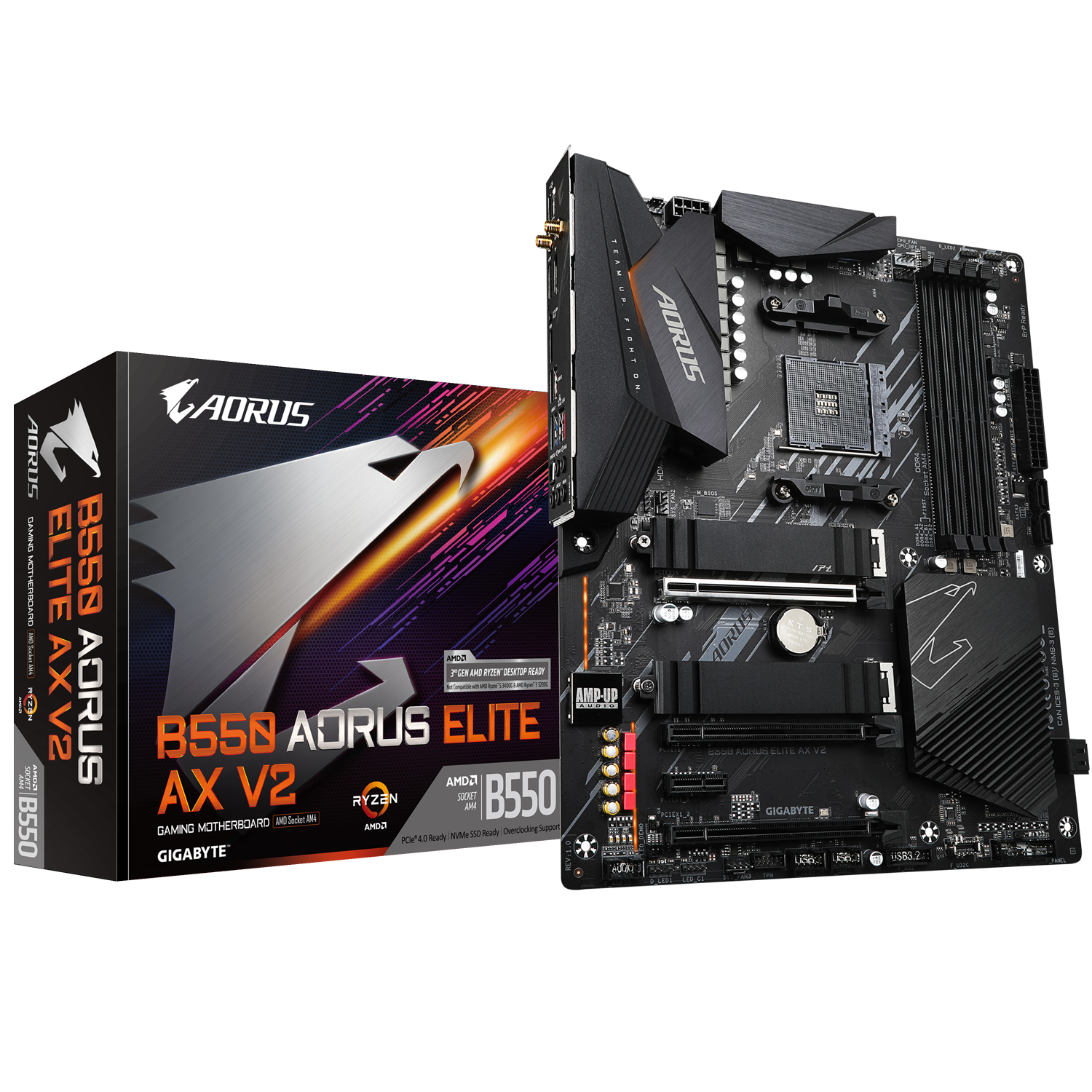 Bild von GIGABYTE B550 AORUS Elite AX V2 Mainboard Sockel AM4 B-Ware