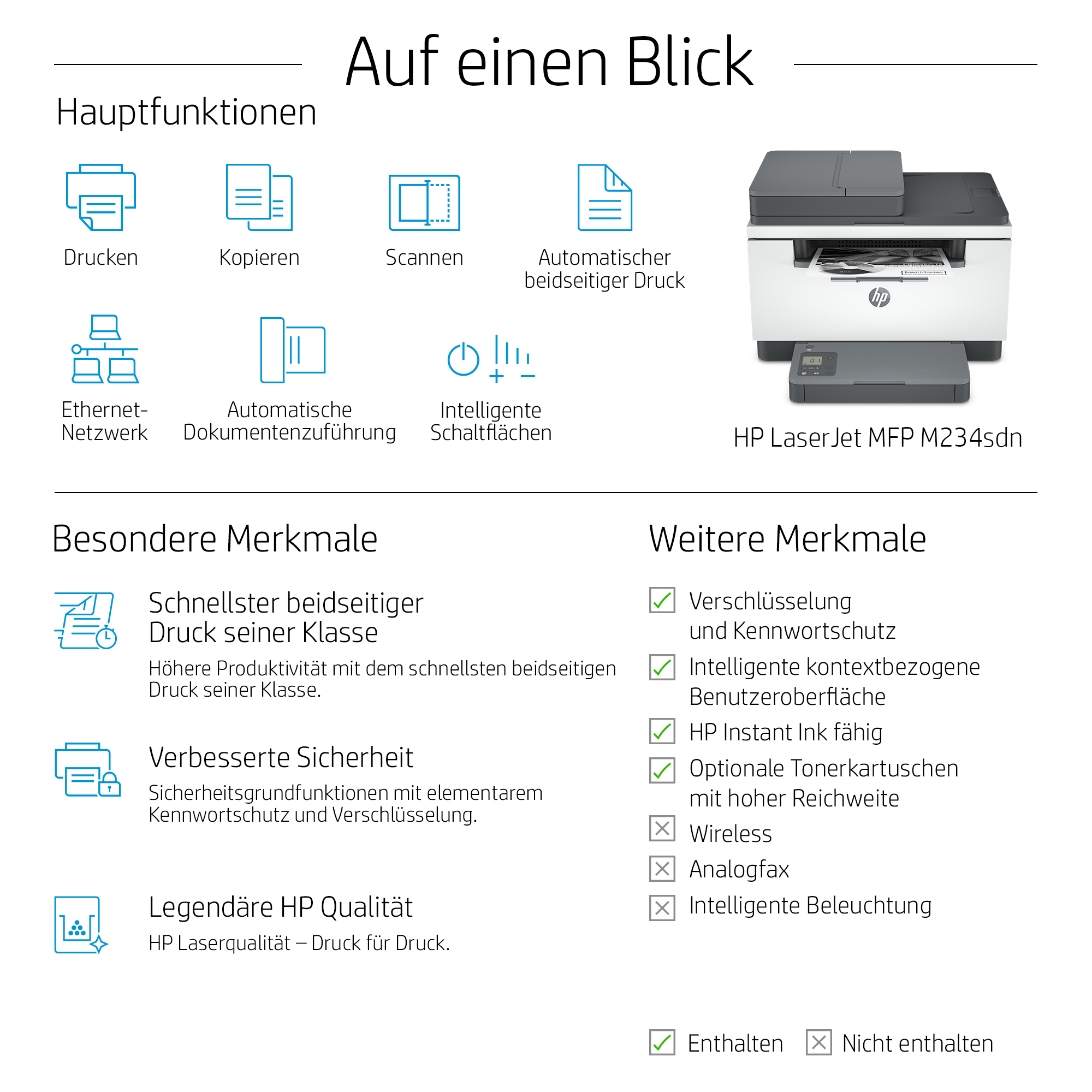 Bild von HP LaserJet MFP M234sdn B-Ware