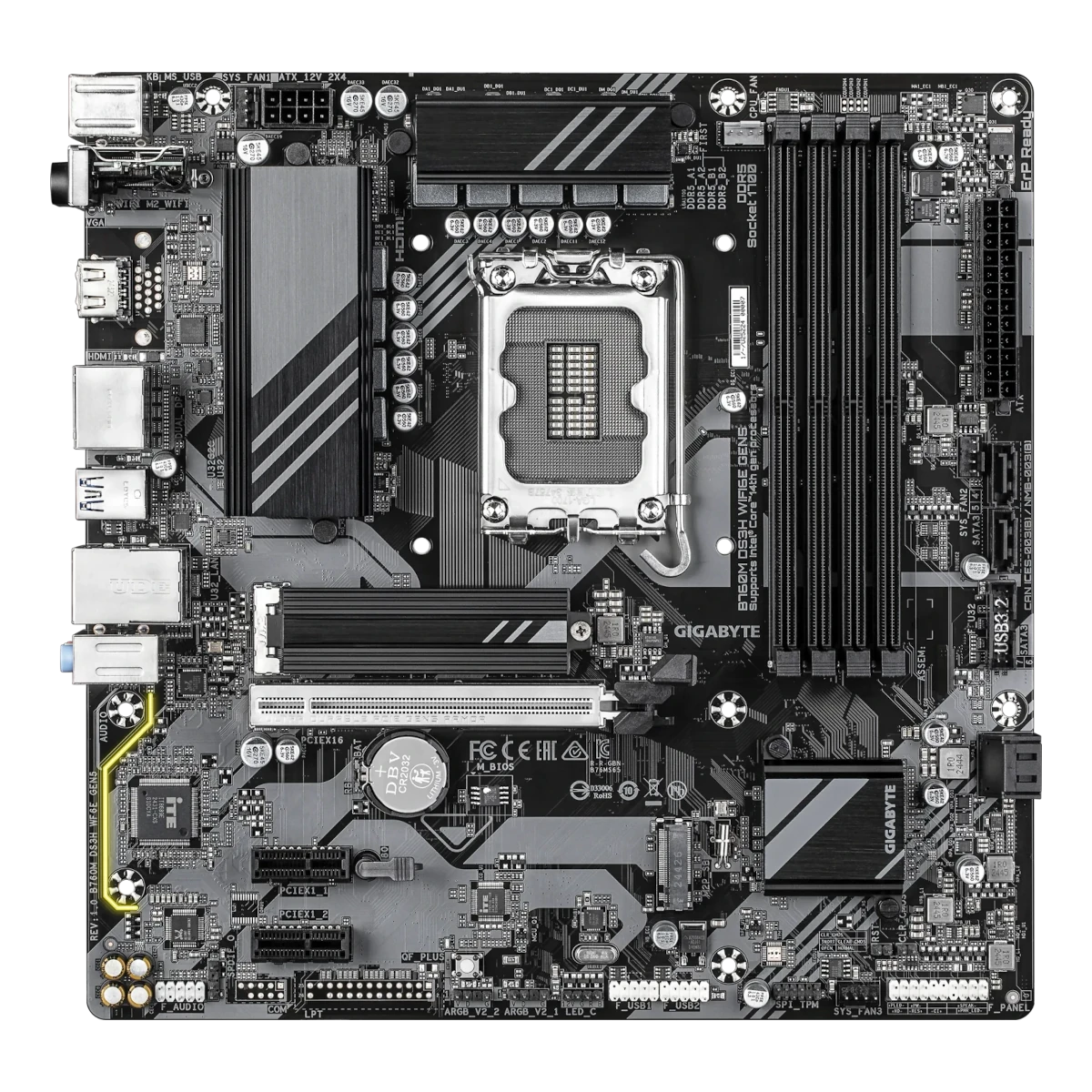 Bild von GIGABYTE B760M DS3H WIFI6E GEN5 Mainboard
