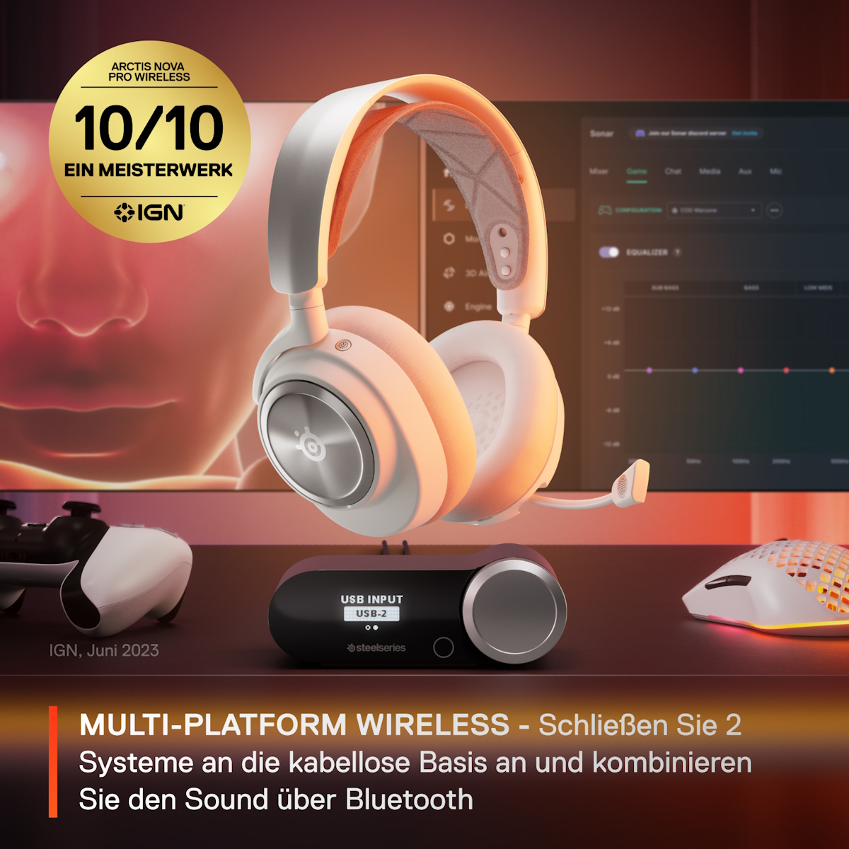 Bild von SteelSeries Gaming Headset Arctis Nova Pro Wireless White