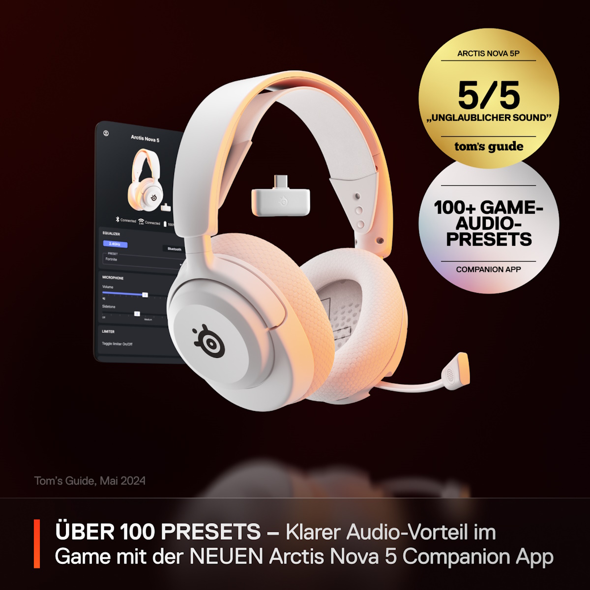 Bild von SteelSeries Arctis Nova 5 White
