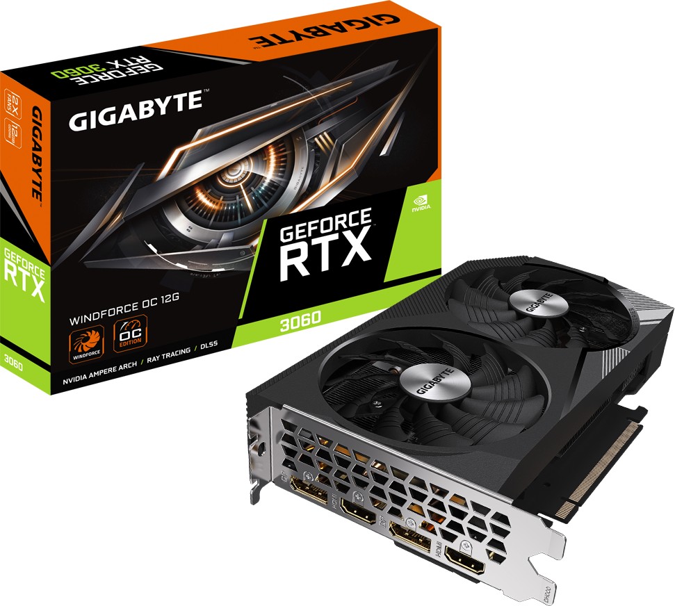 Bild von GIGABYTE GeForce RTX 3060 Windforce OC 12G Grafikkarte