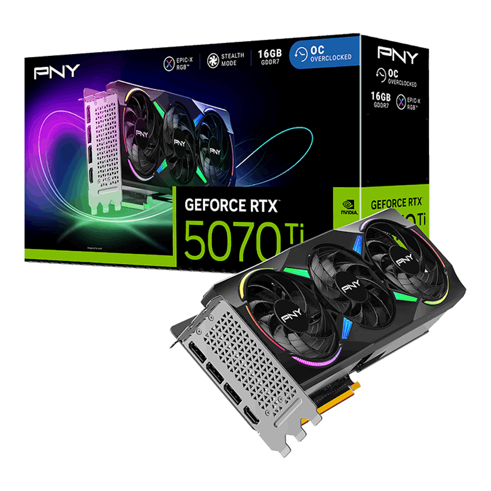 Bild von PNY GeForce RTX 5070 Ti ARGB Epic-X OC Grafikkarte