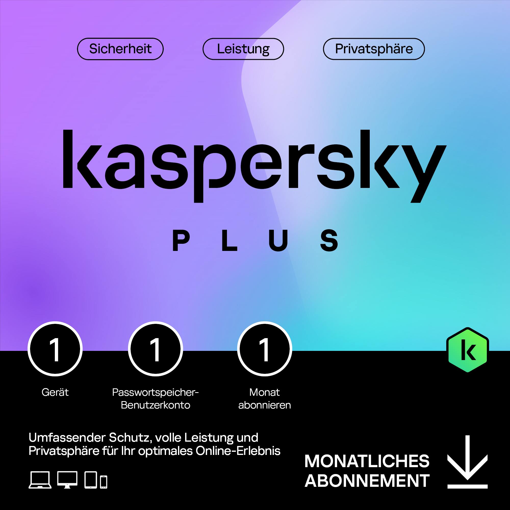 Bild von Kaspersky Plus für 1 Gerät