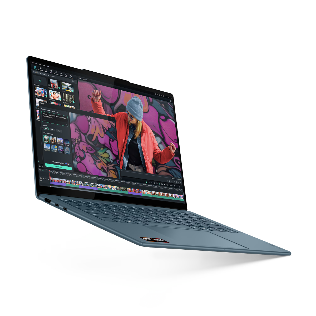 Bild von Lenovo Yoga Slim 7 83JY001EGE - 14" 2,8K OLED, AMD Ryzen™ AI 5-340, 16GB RAM, 512 GB SSD, Windows 11