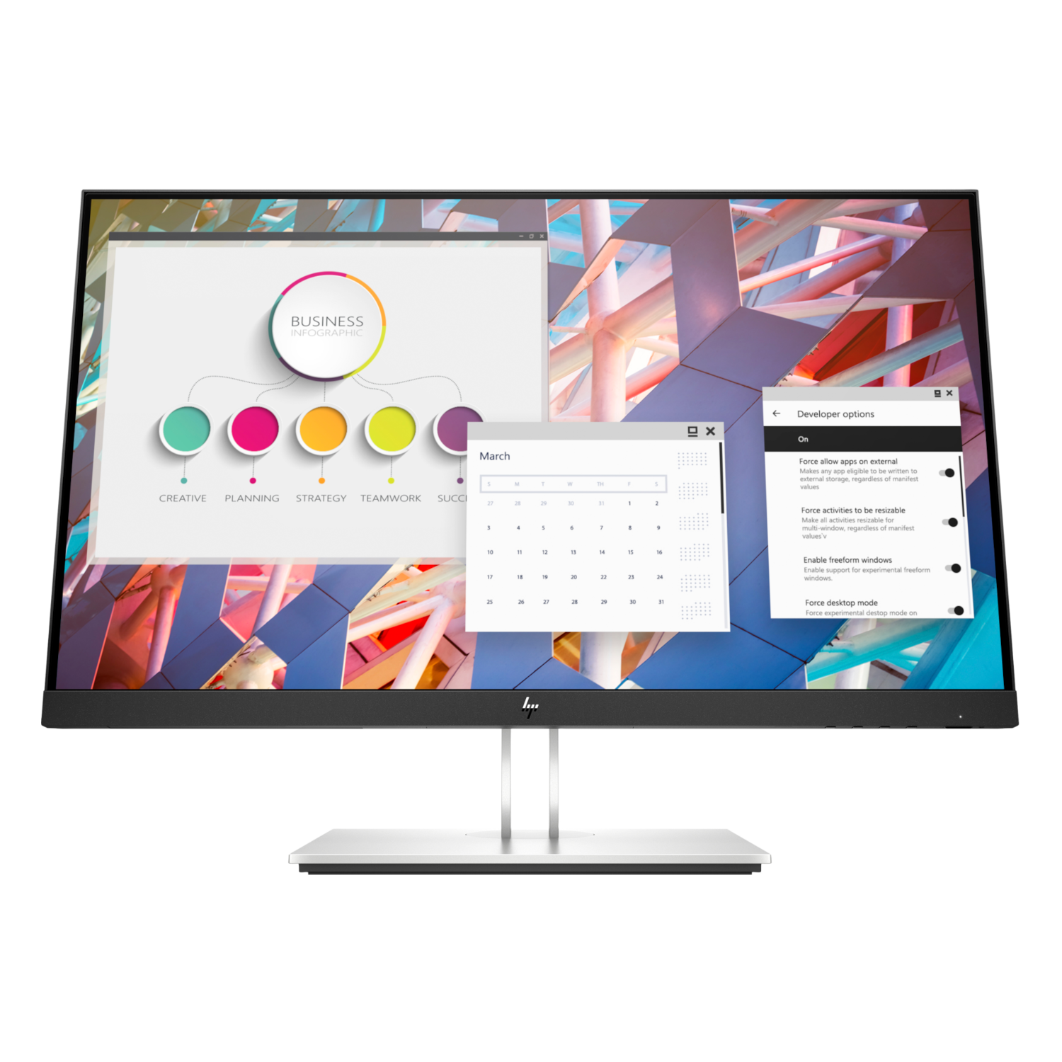 Bild von HP E24 G4 Office Monitor - IPS-Panel, Höhenverstellung, 5 ms