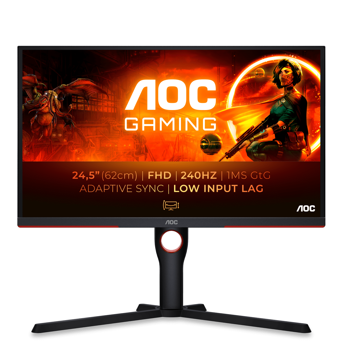 Bild von AOC 25G3ZM/BK Gaming Monitor - Adaptive Sync, 240 Hz