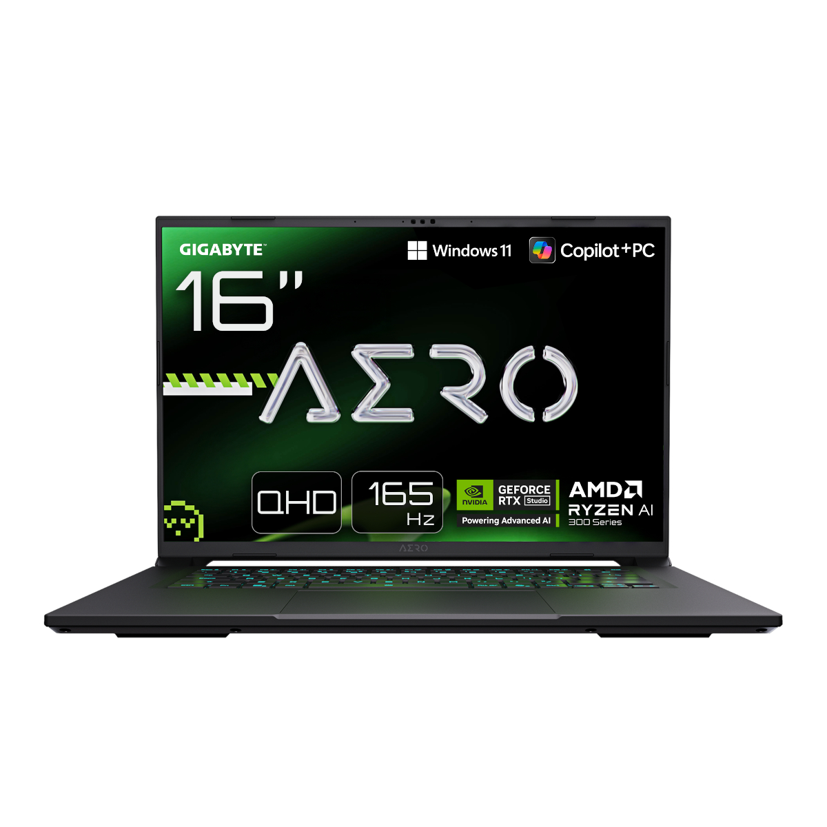 Bild von GIGABYTE AERO X16 2WHA3DEC65AP B-Ware - 16" QHD IPS 165 Hz, AMD Ryzen AI 9 HX 370, 32GB RAM, 2TB SSD, NVIDIA GeForce RTX 5070, Windows 11 Pro
