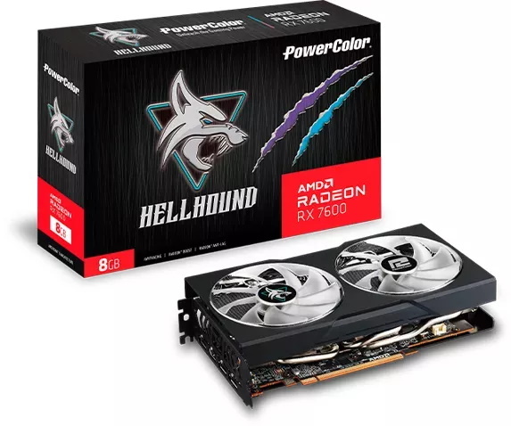 Bild von Powercolor Radeon RX 7600 Hellhound Grafikkarte