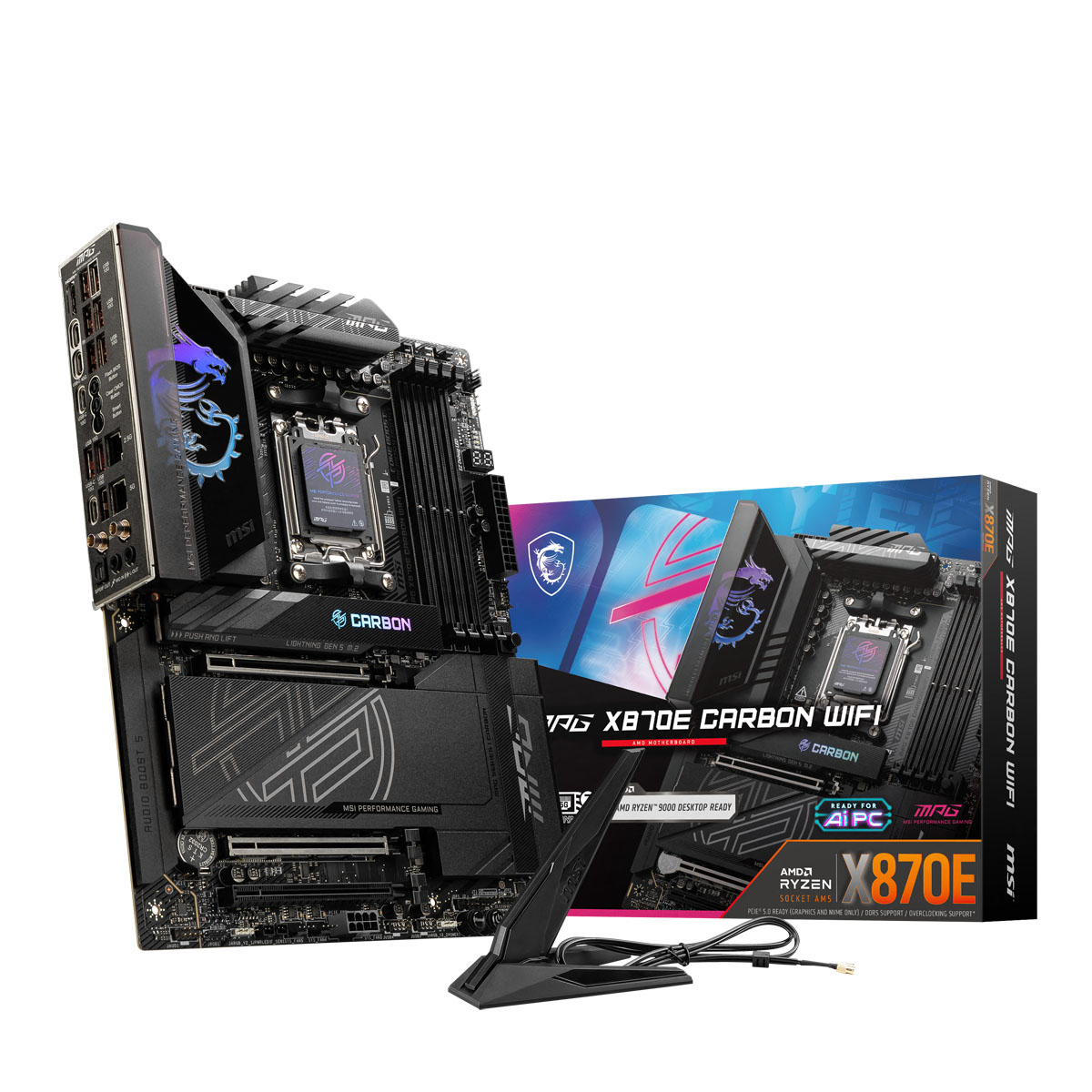 Bild von MSI MPG X870E Carbon WIFI Mainboard Sockel AM5