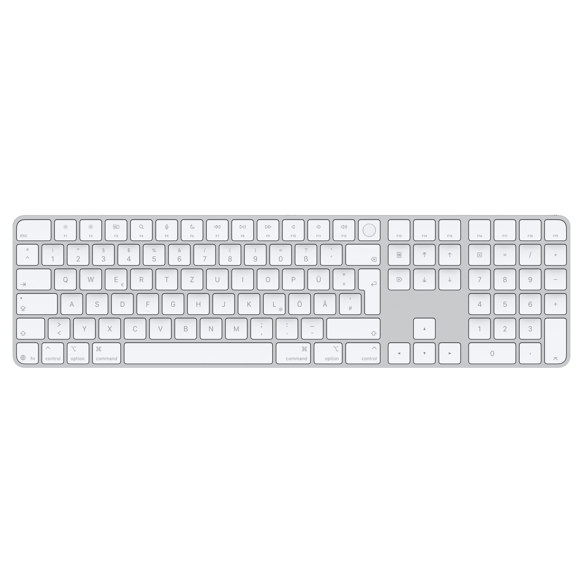 Bild von Apple Magic Keyboard weiß mit Touch ID mit Ziffernblock