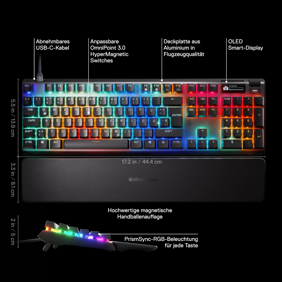 Bild von SteelSeries Apex Pro Gen 3 DE-Layout