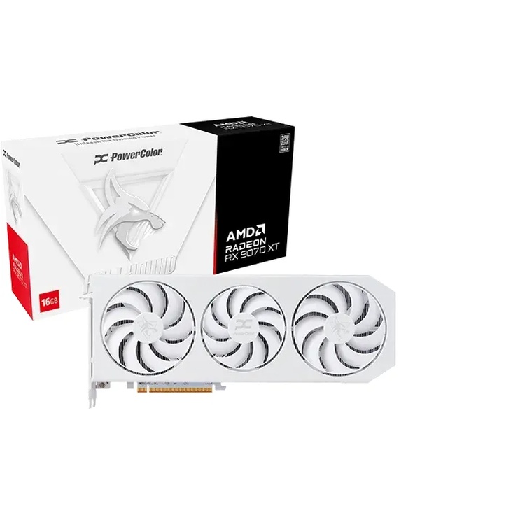 Bild von PowerColor Radeon RX 9070 XT OC Hellhound Spectral White