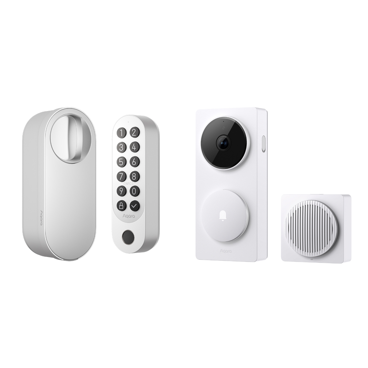 Bild von Aqara Smart Lock U200 + Doorbell Camera Hub G410 Weiß