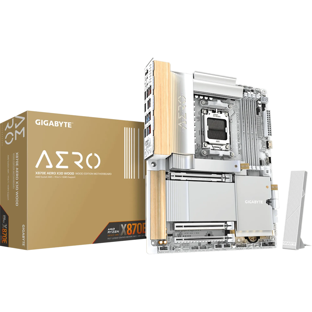 Bild von GIGABYTE X870E Aero X3D Wood Mainboard Sockel AM5 B-Ware