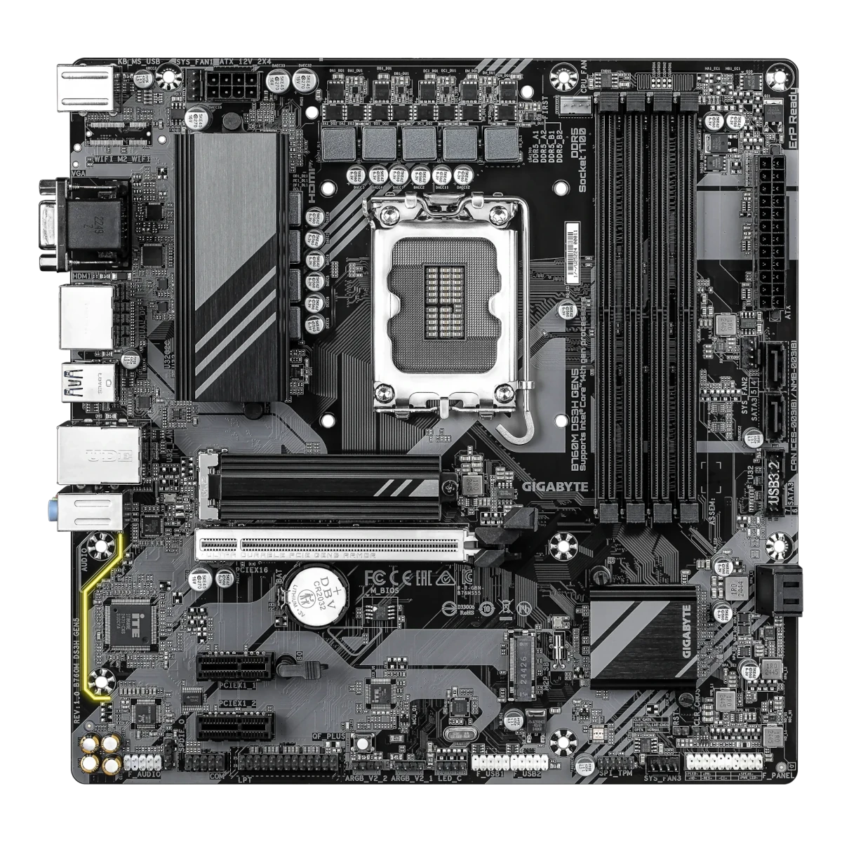 Bild von GIGABYTE B760M DS3H GEN5 Mainboard