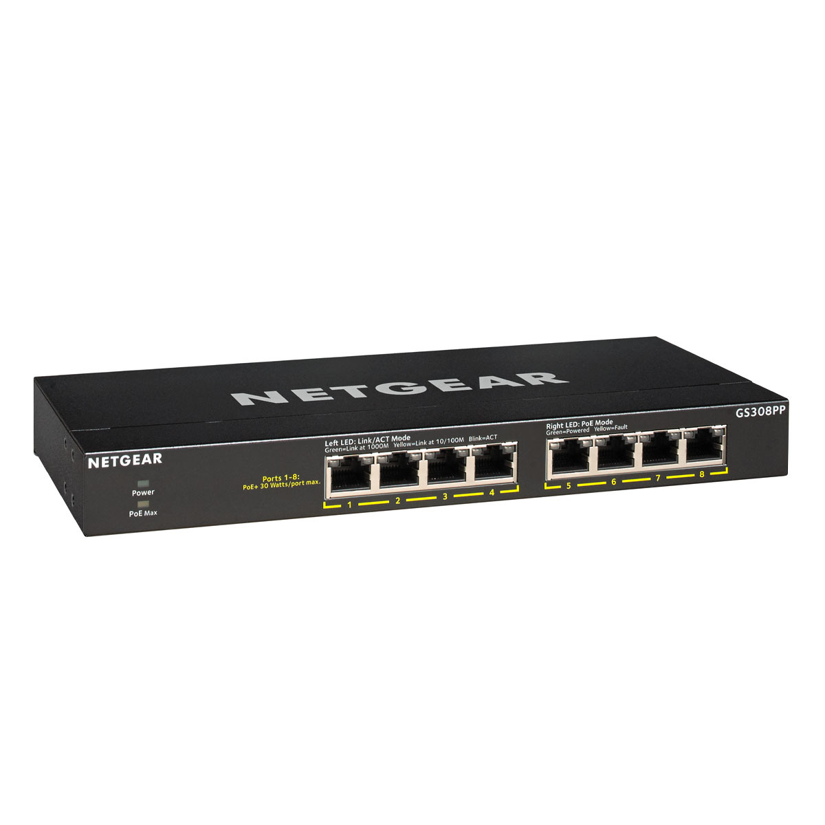 Bild von NETGEAR GS308PP 8-Port Unmanaged Switch