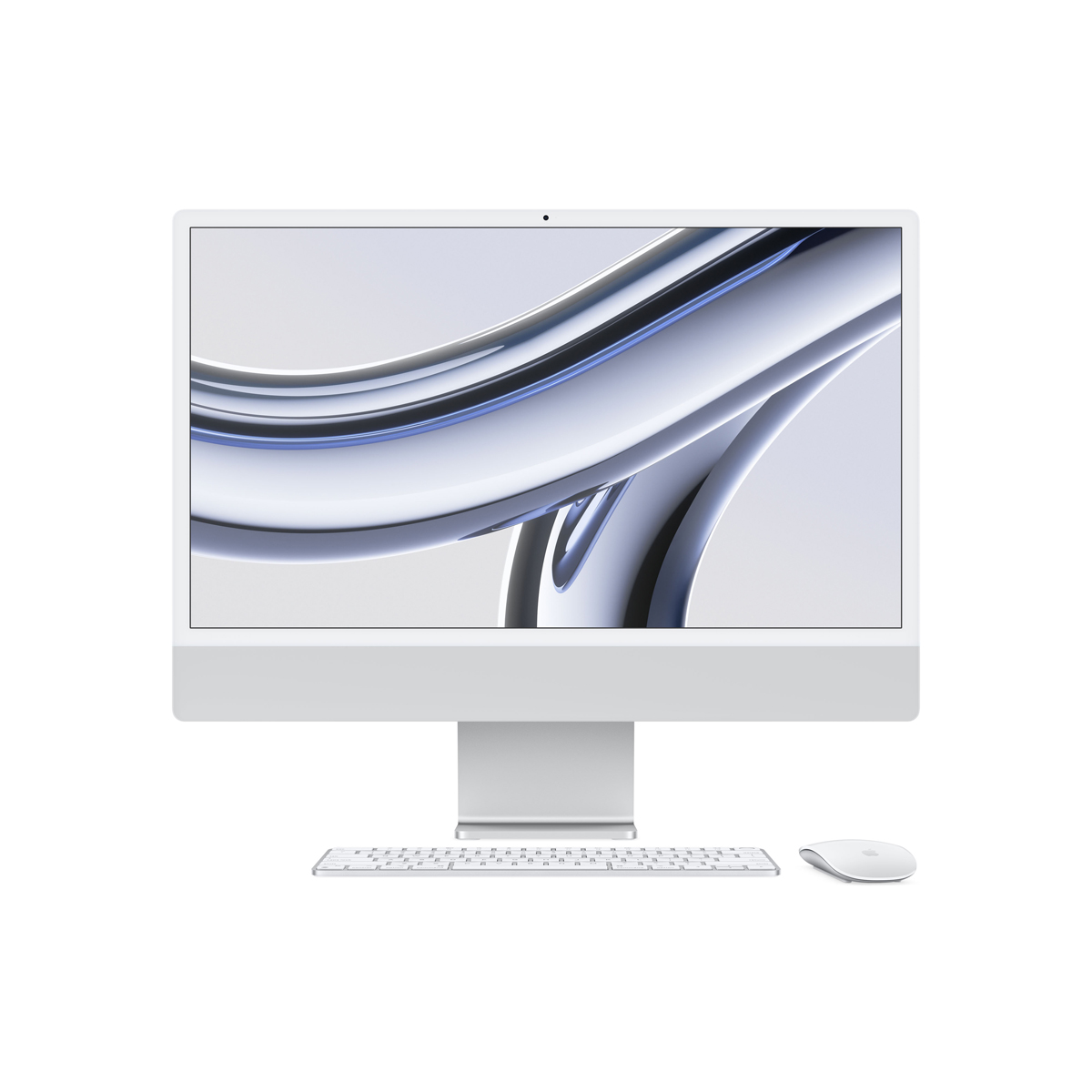 Bild von Apple iMac MQR93D/A Silber - 61cm(24‘‘) M3 8-Core Chip, 8-Core GPU, 8GB Ram, 256GB SSD