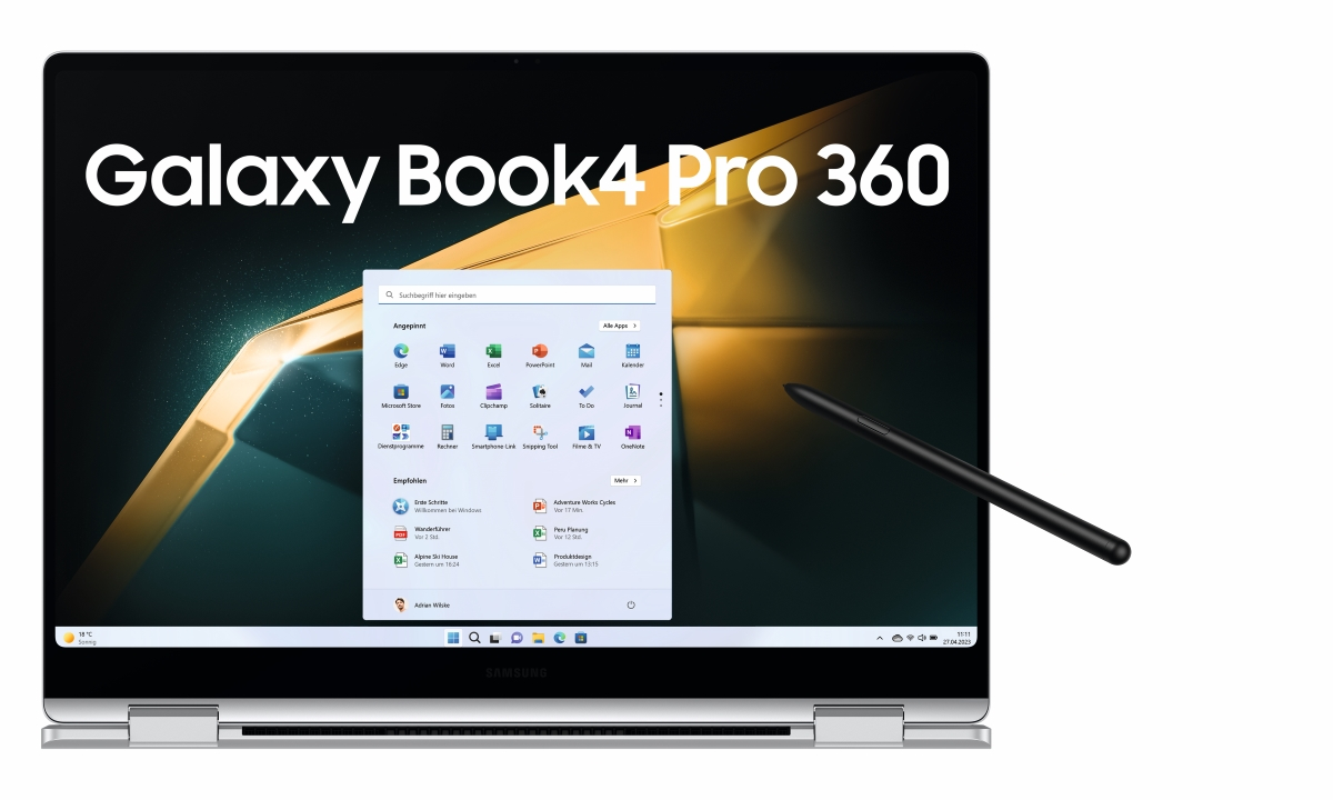 Bild von SAMSUNG Galaxy Book4 Pro 360 - 16 Zoll Intel Core Ultra 7-155H 32 GB 1 TB W11H Silber