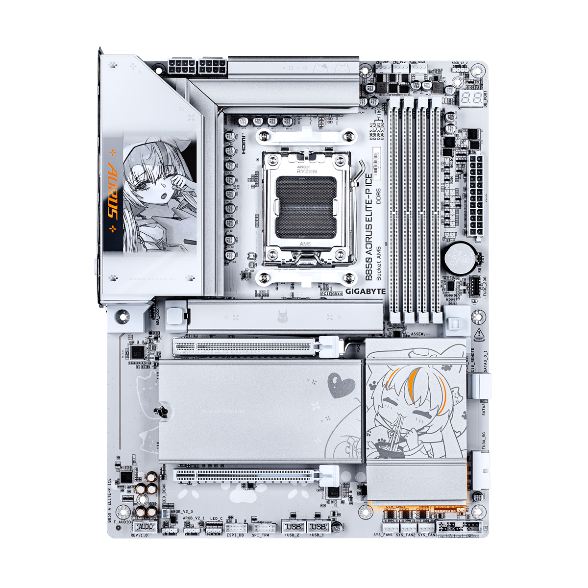 Bild von GIGABYTE B850 AORUS Elite-P ICE Mainboard Sockel AM5