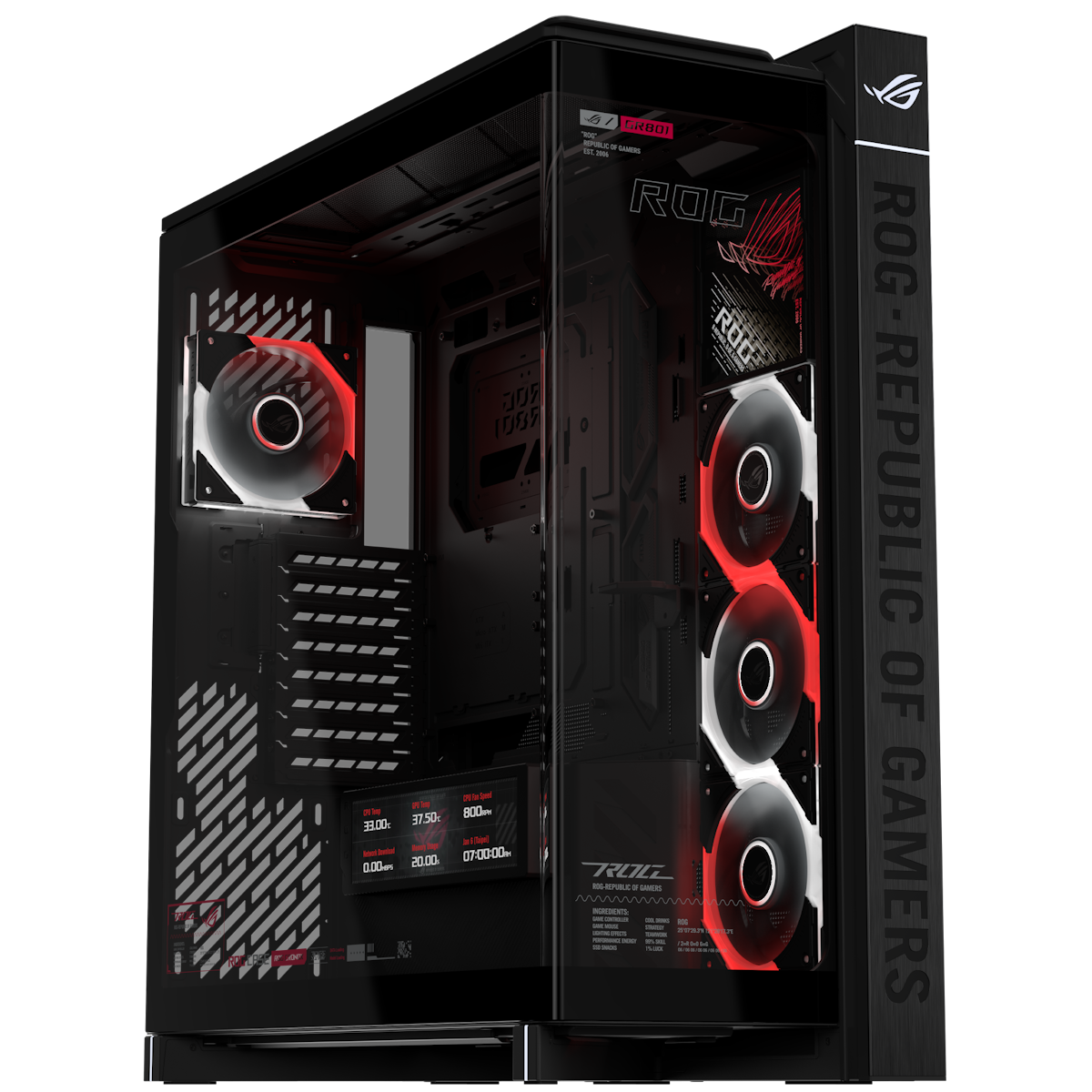 Bild von ASUS ROG Cronox GR801 ARGB Black | PC-Gehäuse
