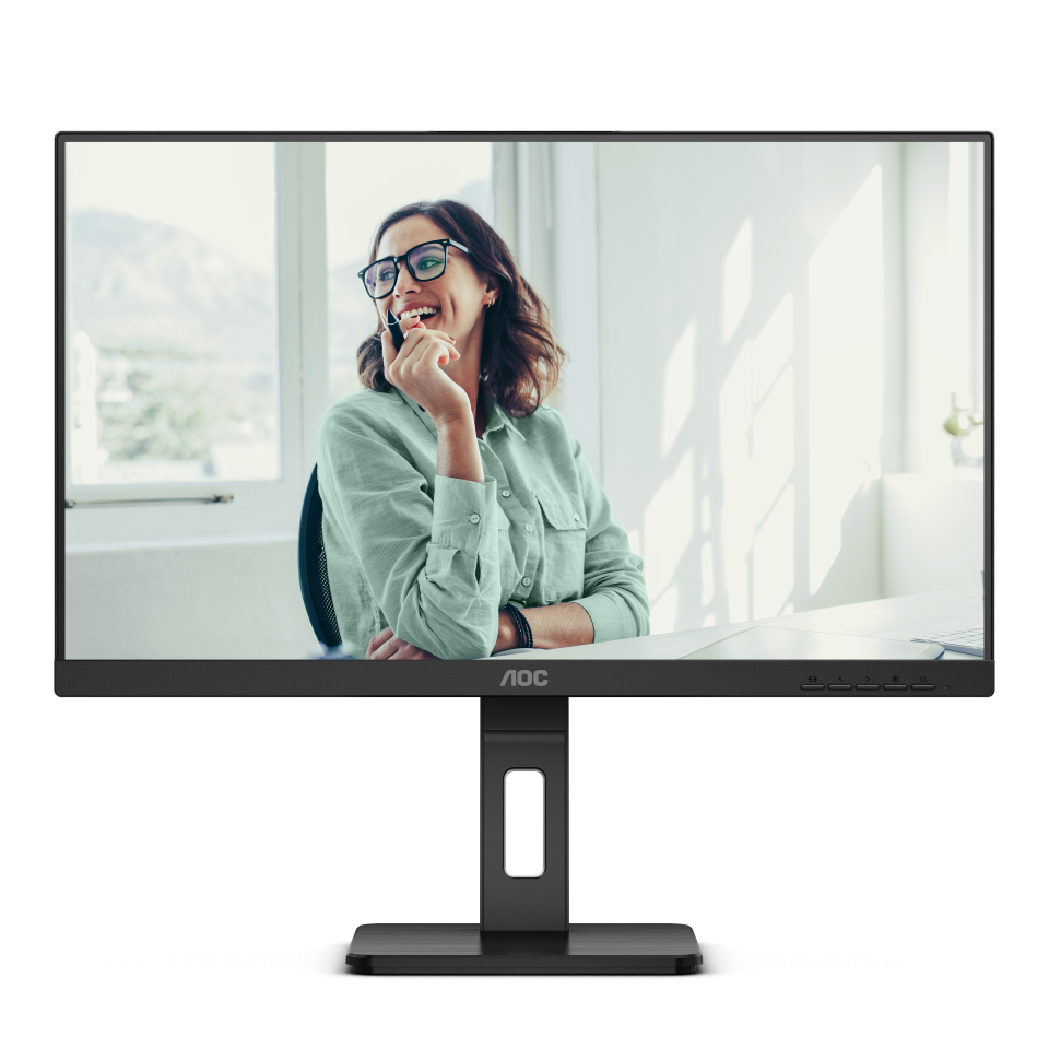 Bild von AOC Q27P3CV 27 Zoll QHD Monitor, höhenverstellbar, Lautsprecher (2560x1440, 75 Hz, HDMI, DisplayPort (in/out), USB-C (65W PD), RJ45, USB Hub
