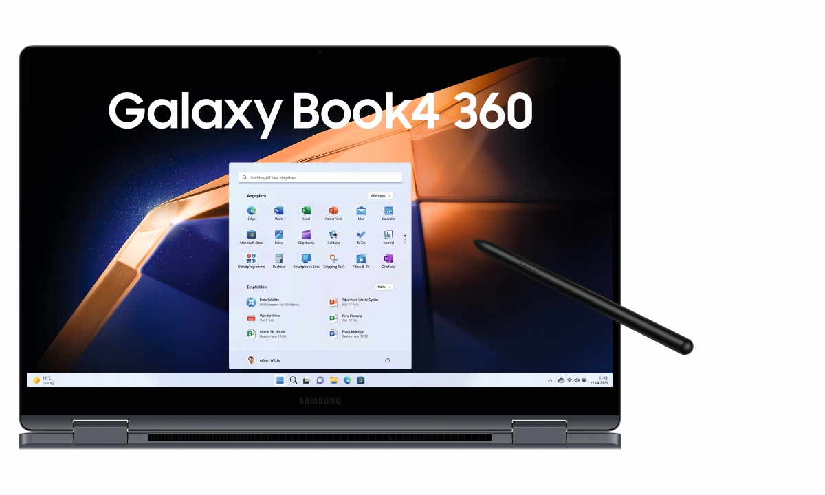 Bild von SAMSUNG Galaxy Book4 360 - 15,6 Zoll Intel Core 5-120U 16 GB 256 GB W11H Moonstone Grey