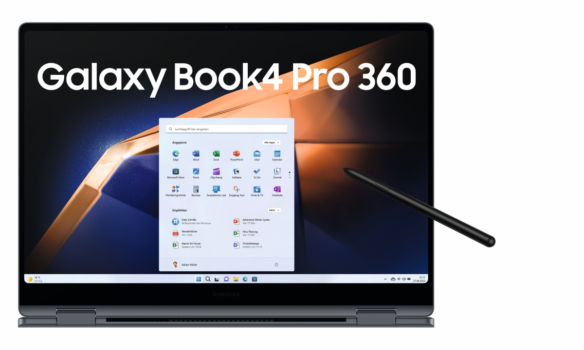 Bild von SAMSUNG Galaxy Book4 Pro 360 - 16 Zoll Intel Core Ultra 7-155H 16 GB 1000GB W11H Moonstone Gray