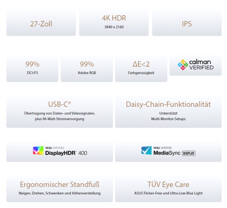 ASUS ProArt PA279CRV Business Monitor - IPS, UHD, Pivot, USB-C_2