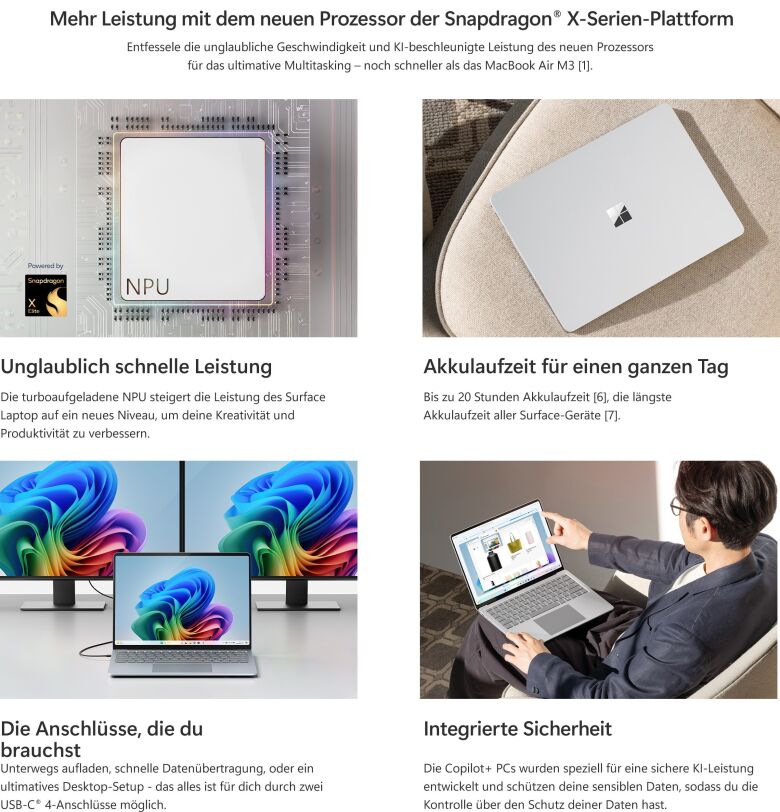 Microsoft Surface Laptop 7 15 Zoll Copilot+ PC for business - W11P_7