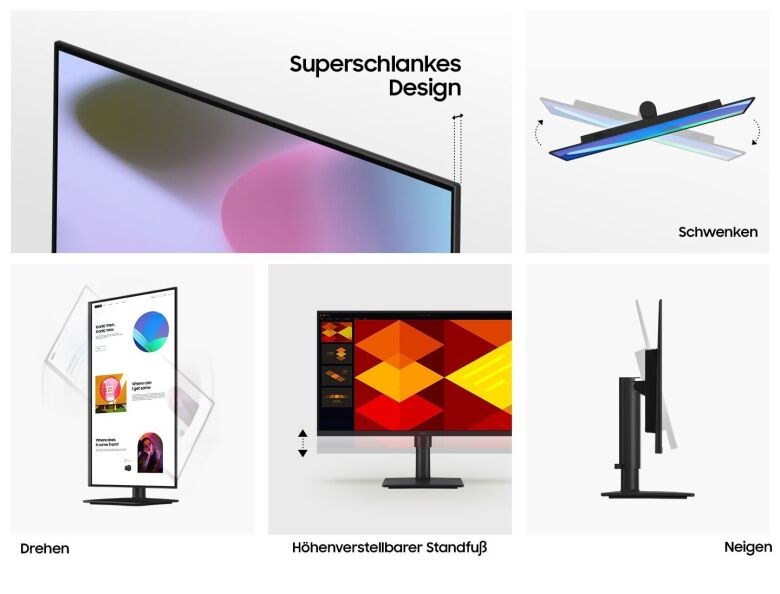 Samsung S24D406GAU Office Monitor - FHD, 100Hz, Höhenverstellung_6