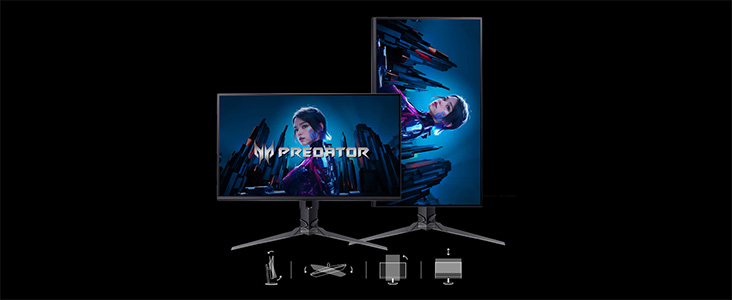 Predator XB253Q F3 Bild - ErgoStand Perfekte Anpassung für mehr Komfort