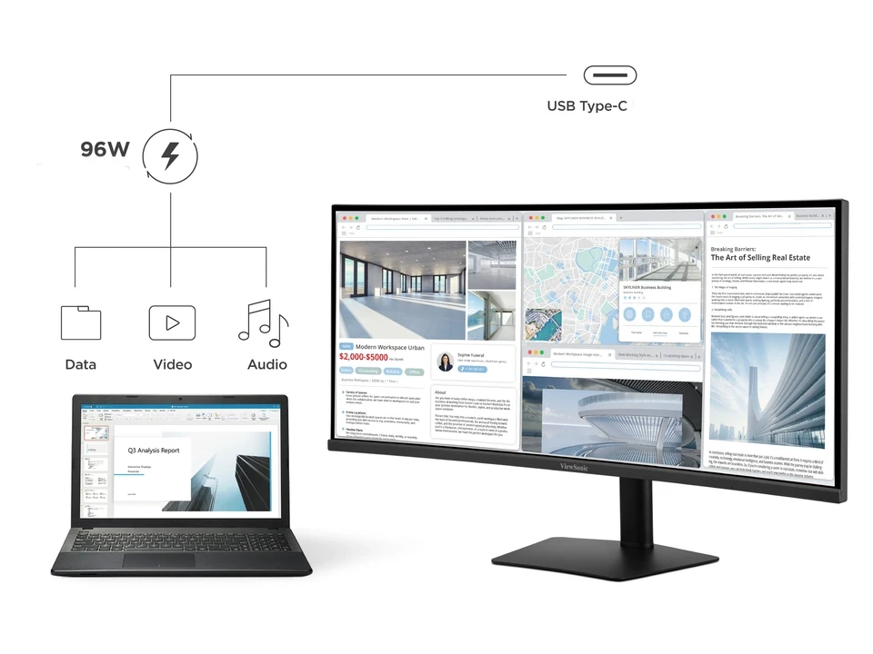 ViewSonic VA3420C-2 Curved Office Monitor_2