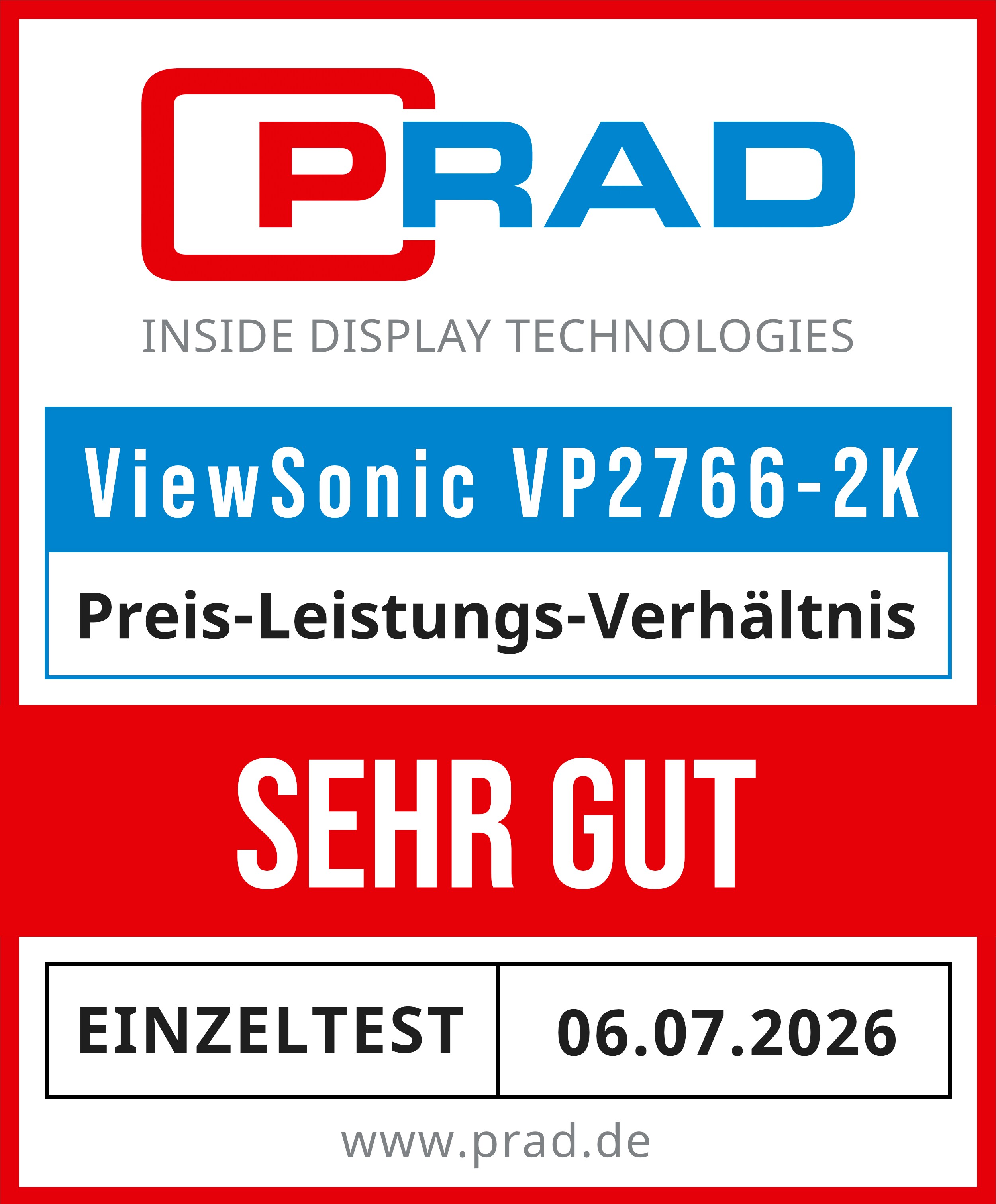 ViewSonic VP2766-2K-W Grafik Monitor, weiß_1