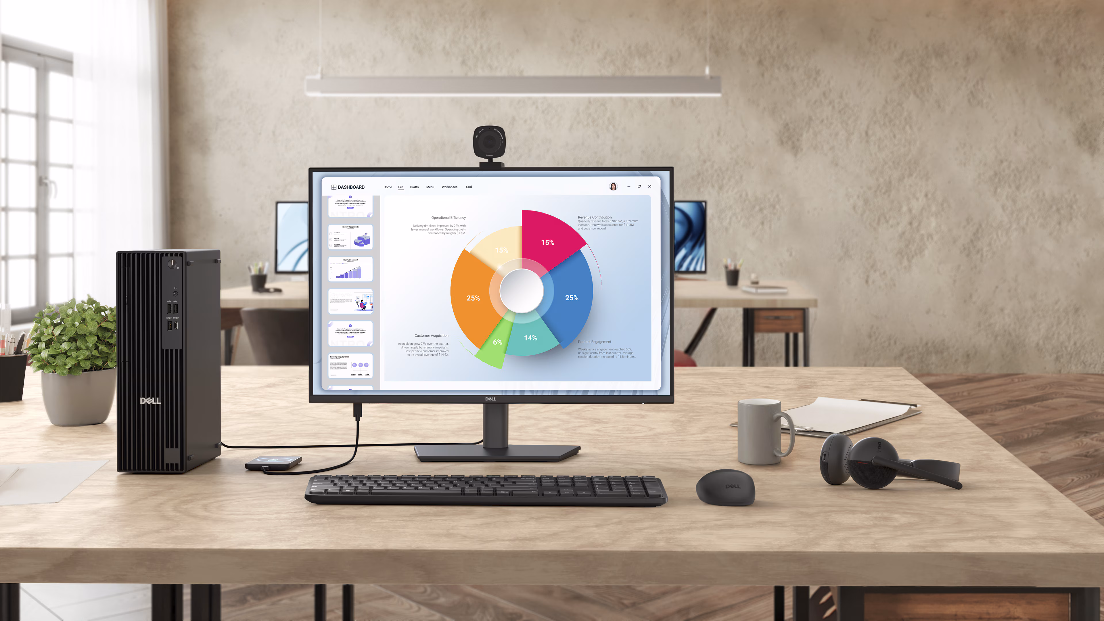 Dell Pro P 22 DELL-P2226H - Konnektivität für mehr Produktivität