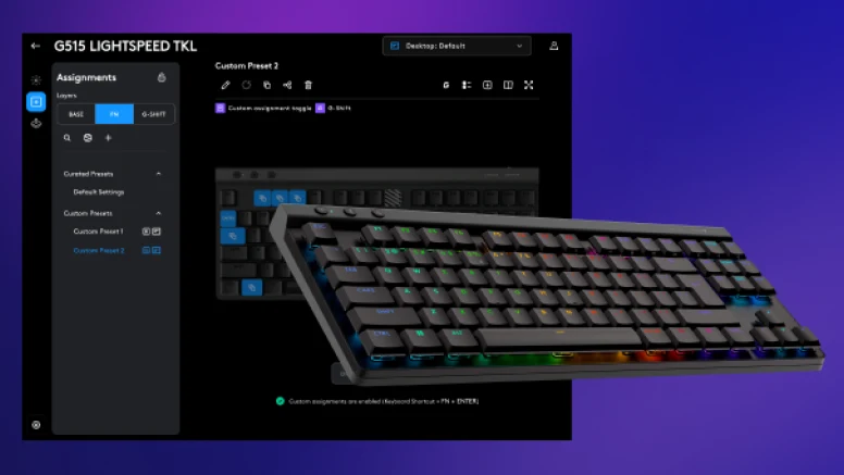 Logitech Gaming G515 LIGHTSPEED TKL Linear Gaming Tastatur_6