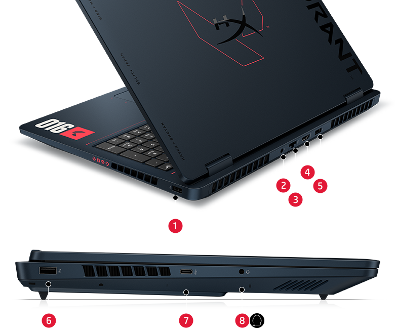 Anschlüsse HP OMEN 16 VALORANT Edition